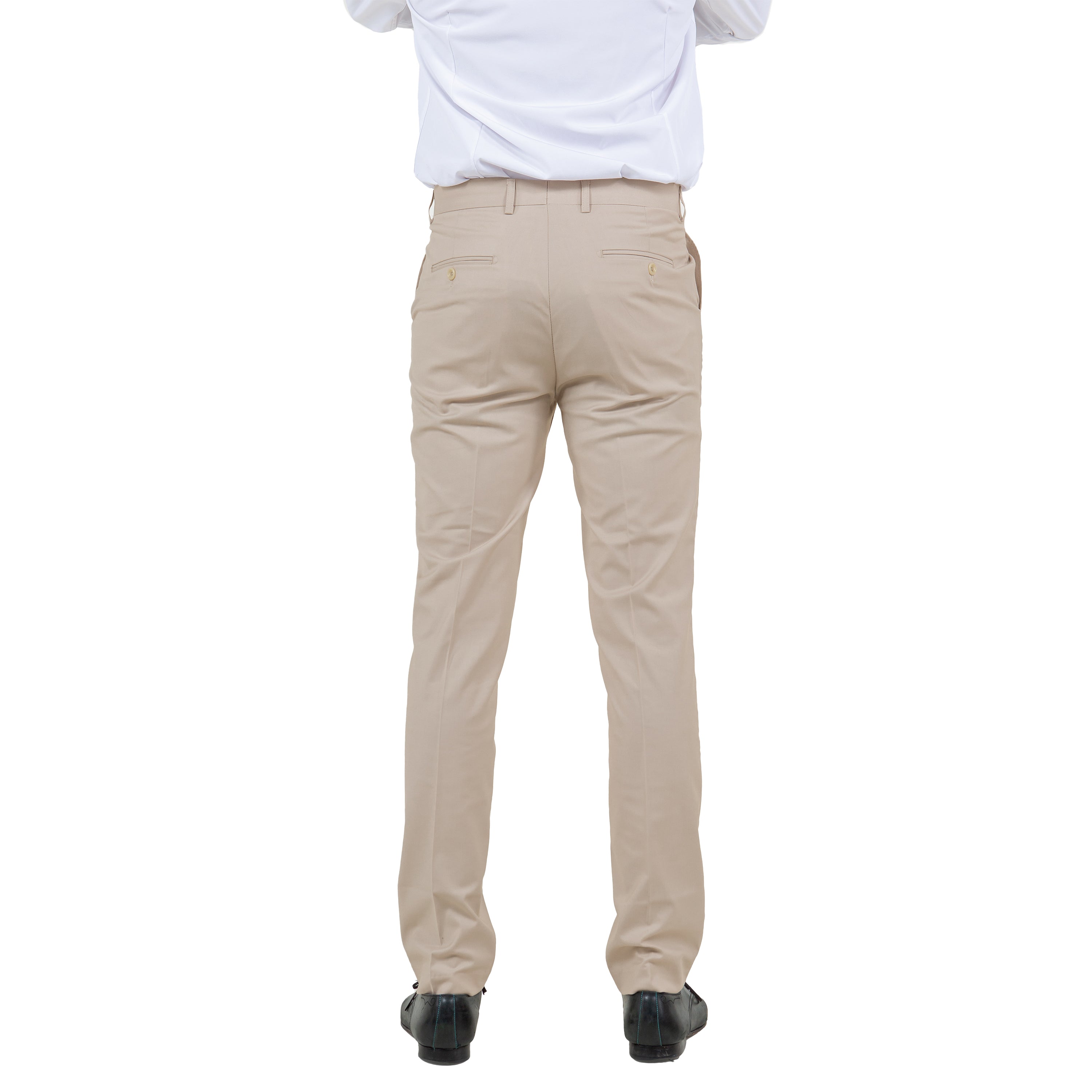 ZeGarie Men's Tailored Fit Suit Pants in Tan for Business Professional Settings