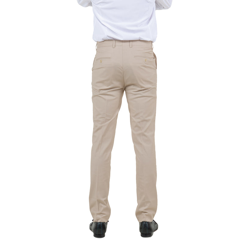 ZeGarie Men's Tailored Fit Suit Pants in Tan for Business Professional Settings