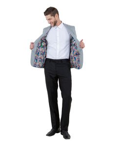 ZeGarie Men's Tailored Fit Knit Blazer in Gray for After-Hours Networking