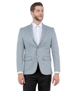 ZeGarie Men's Tailored Fit Knit Blazer in Gray for After-Hours Networking