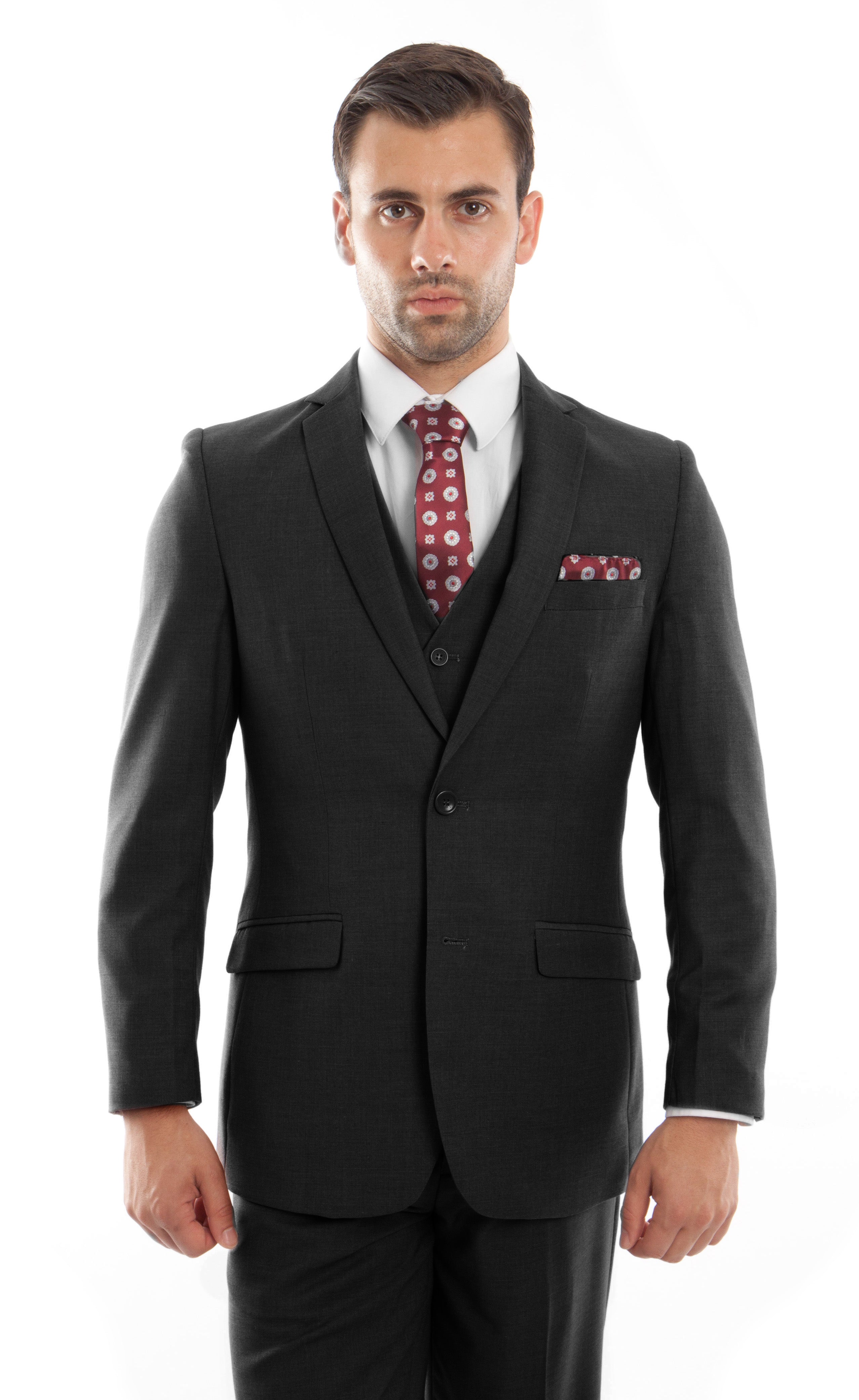 Black Suit For Notch Lapel Men Formal Suits For All Ocassions