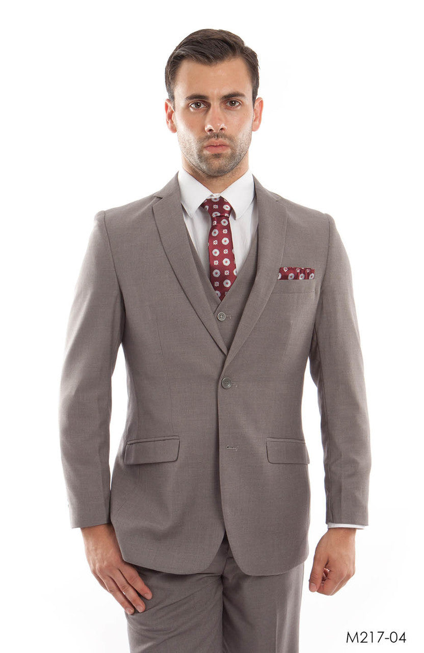 Traje marrón oscuro para hombres Trajes formales para todas las ocasiones M217S-04