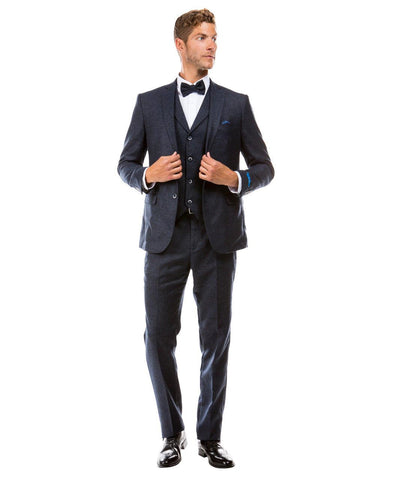 Sean Alexander Hybrid Fit Tweed Suit, Navy - Julinie