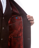 Sean Alexander Hybrid Fit Tweed Suit, Burgundy - Julinie