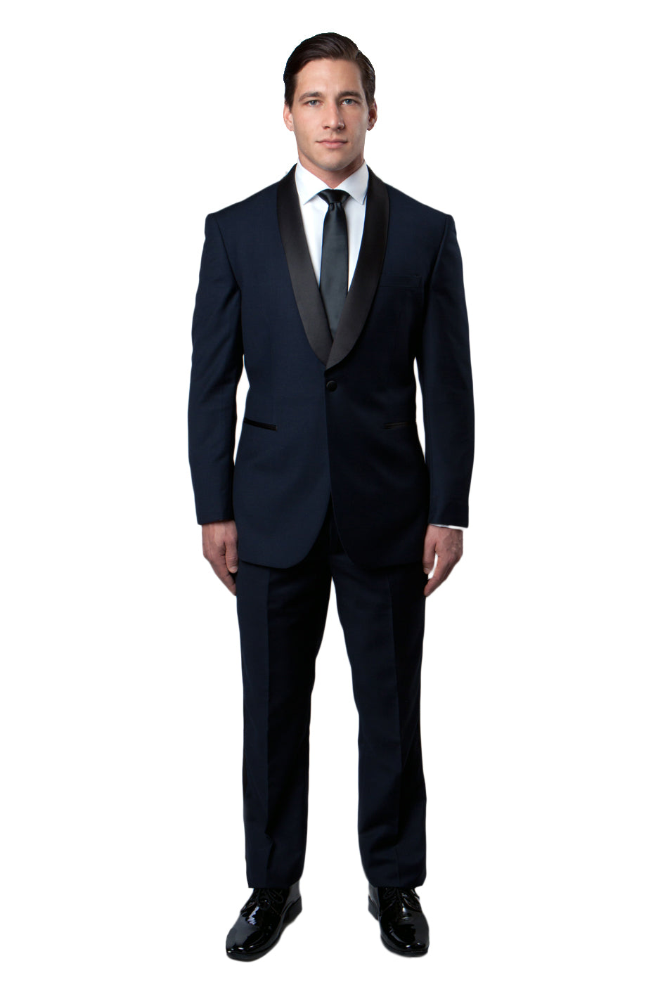 Peak Lapel Tuxedo Solid Slim Fit Prom Tuxedos MT146S