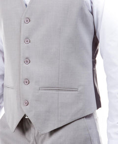A picture of A Vest colored Celestial Grey from the Suits & Separates Collection By Zegarie (brand).
