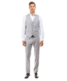 A picture of man wearing a vest and dressing pants colored Celestial Grey from the Suits & Separates Collection By Zegarie (brand).