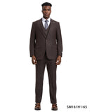 Stacy Adams Hybrid-Fit Vested Suit, Solid Brown